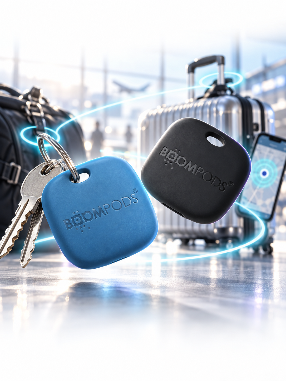 鍵、バッグ、スーツケースにBOOMPODSのスマートタグを。